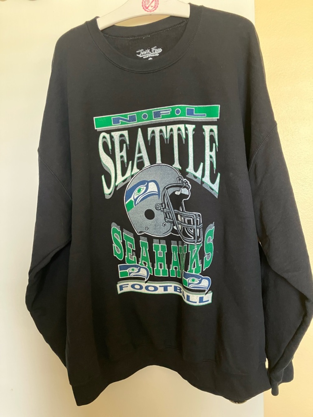 🖤Junk Food Clothing x NFL Seattle Seahawks oversized crew sweater XL NWT